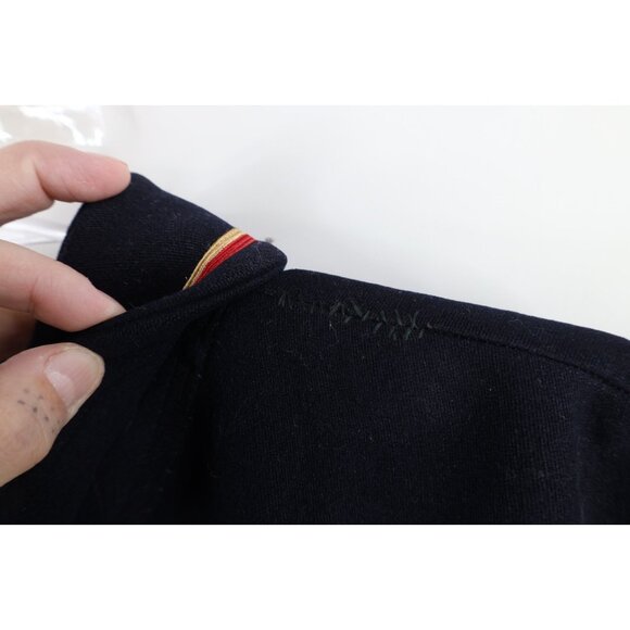 Vtg 30s 40s Distressed Heavyweight Wool Military Band Cape Nurse Cloak Womens - Picture 11 of 16